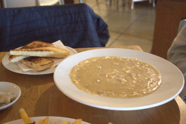 The seafood chowder that my wife received