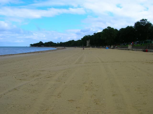 Appley beach at Ryde looking towards the Solent